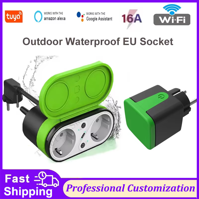 Wifi Smart Plug - ปลั๊กไฟอัจฉริยะ Tuya EU 16A Wifi สำหรับภายนอกอาคาร