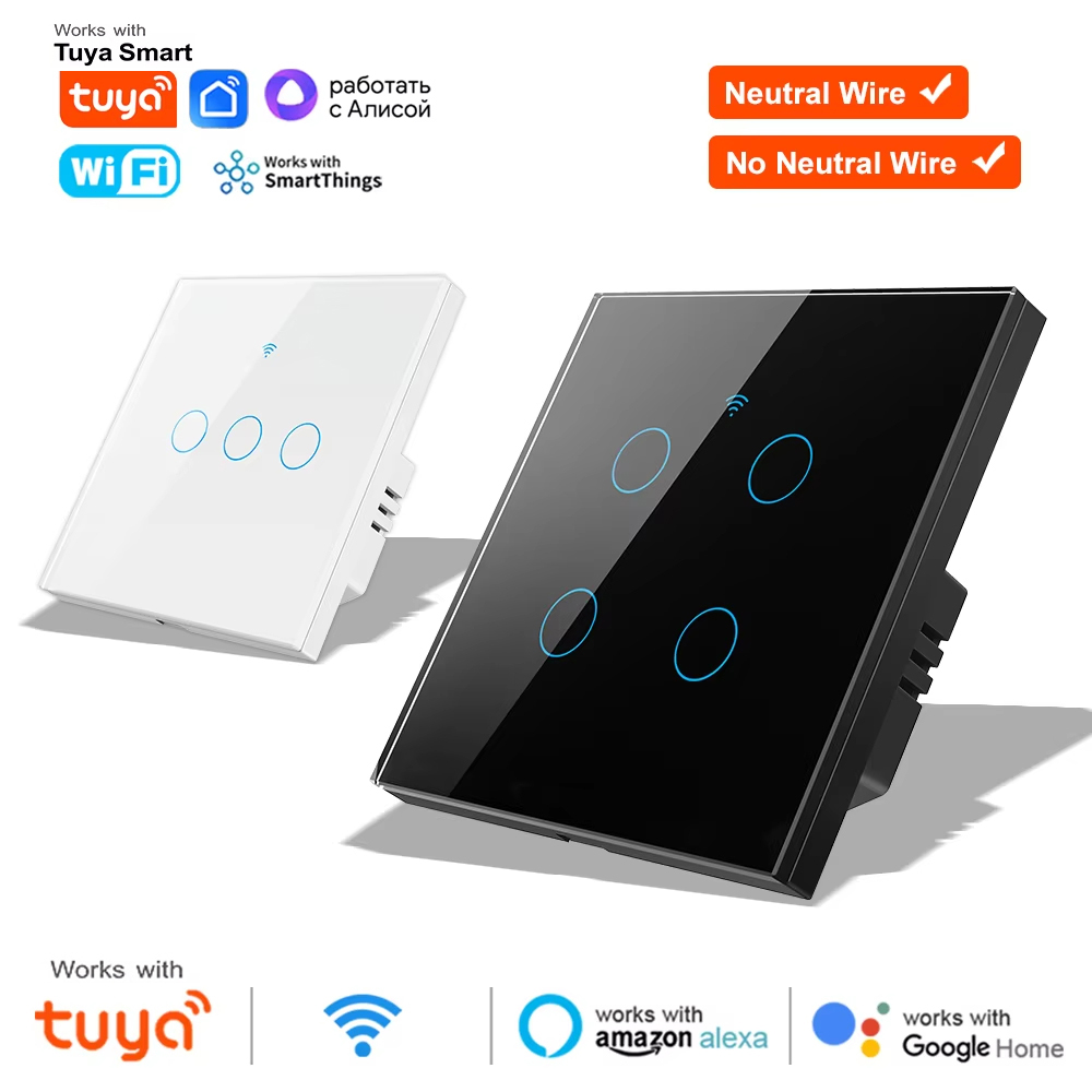 Smart Light Switch Wifi - สวิตช์ไฟติดผนังแบบสัมผัส WiFi RF 433mhz สมาร์ทสวิตช์ไร้สาย 1