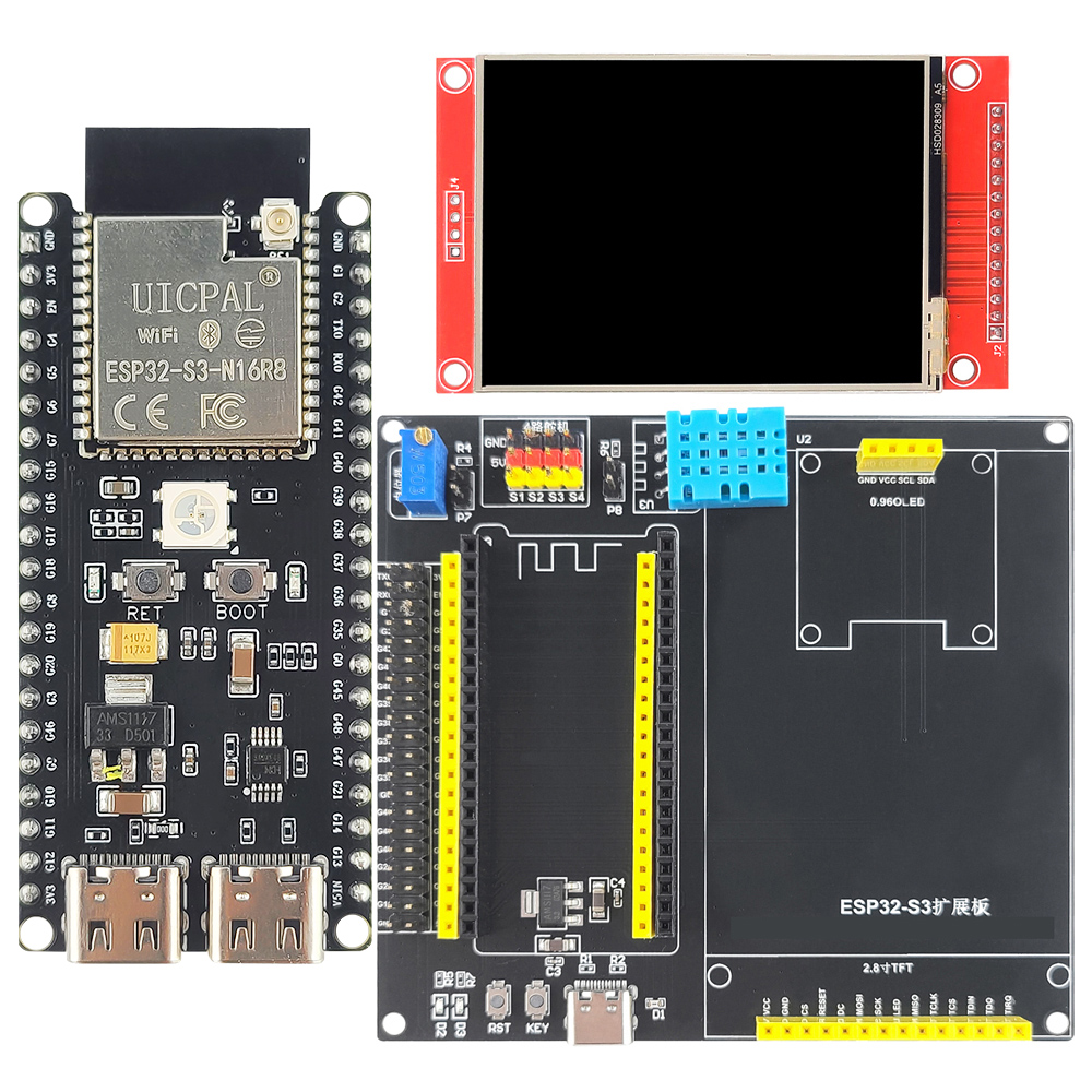 Esp32 Smart Home Kit - ESP32-S3-DevKitC-1 บอร์ดพัฒนาชุด 2.8 นิ้ว TFT LCD