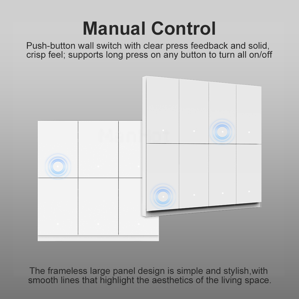 สวิตช์ไฟอัจฉริยะ MANHOT 6/8 ช่ - Smart Light Switch Wifi บทวิจารณ์และราคา