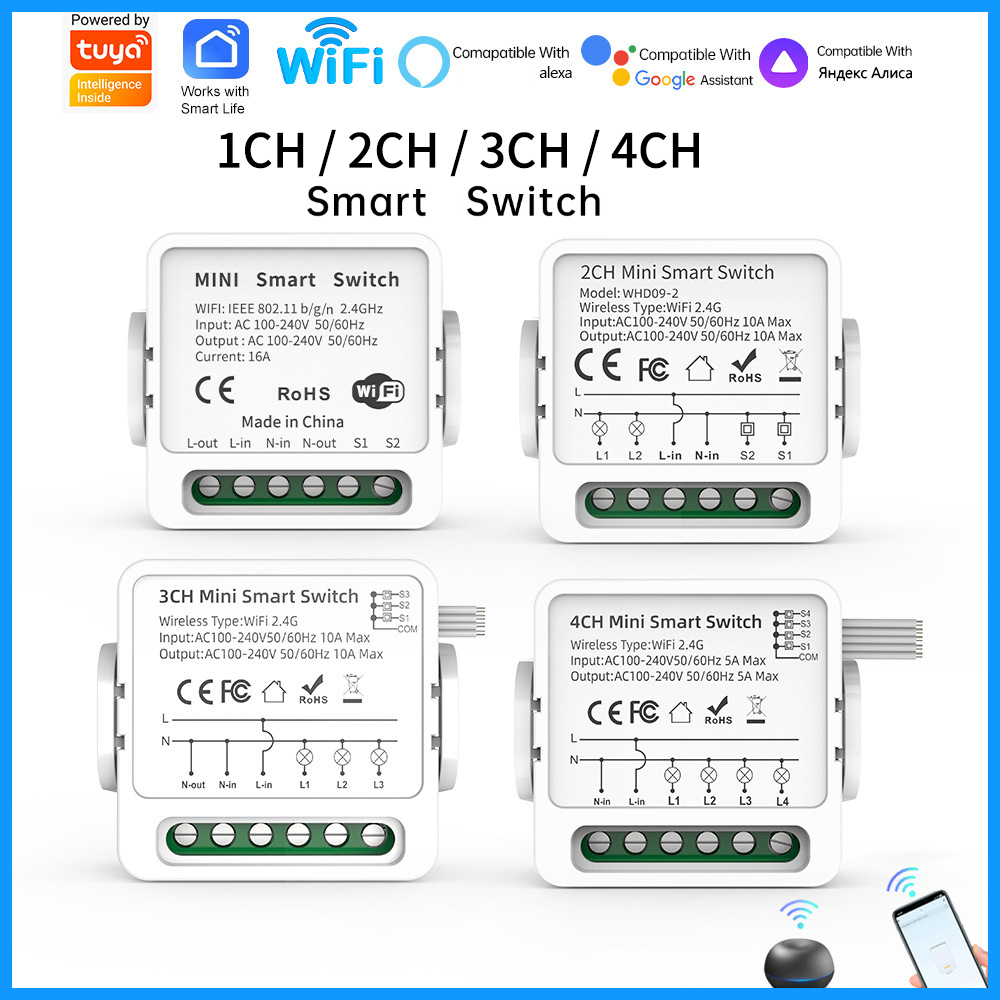 สวิตช์อัจฉริยะ Tuya WiFi 1/2/3 - Smart Light Switch Wifi บทวิจารณ์และราคา