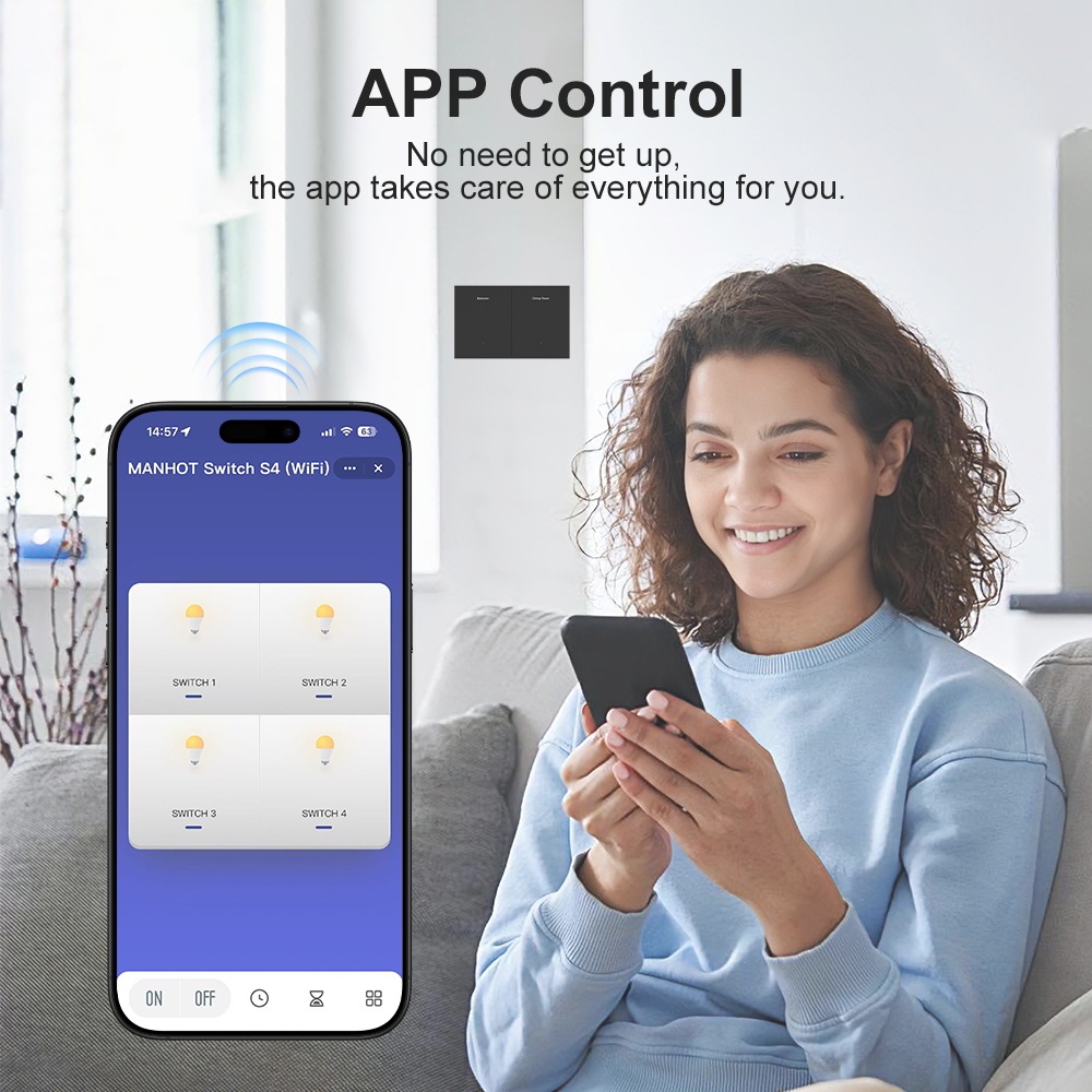 สวิตช์ปุ่มกดปรับสีไฟ DIY อัจฉร - Smart Light Switch Wifi บทวิจารณ์และราคา
