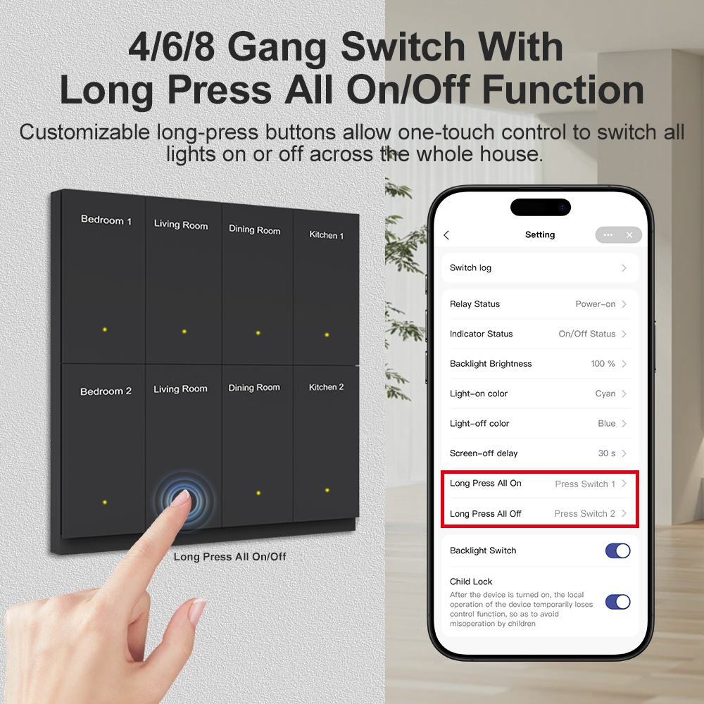 สวิตช์ปุ่มกดปรับสีไฟ DIY อัจฉร - Smart Light Switch Wifi บทวิจารณ์และราคา
