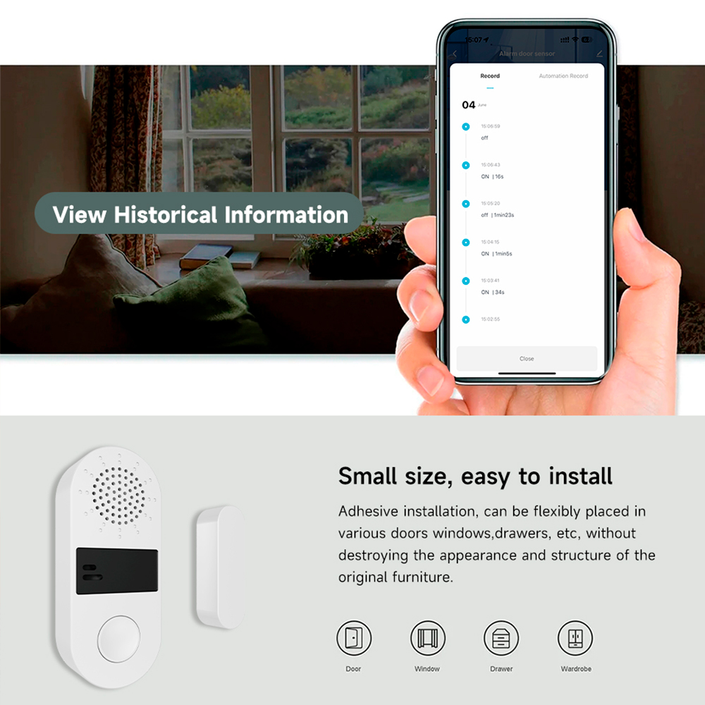เซ็นเซอร์ตรวจจับประตูหน้าต่างไ - Smart Home Automation Kit บทวิจารณ์และราคา