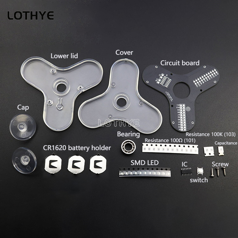 LED Fidget Spinner ผลิตลําโพงบ - Electronics Project Kit บทวิจารณ์และราคา