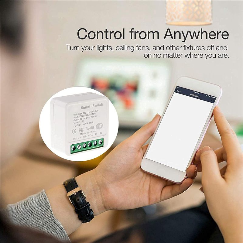 สวิตช์รีเลย์อัจฉริยะขนาดเล็ก 1 - Smart Light Switch Wifi บทวิจารณ์และราคา