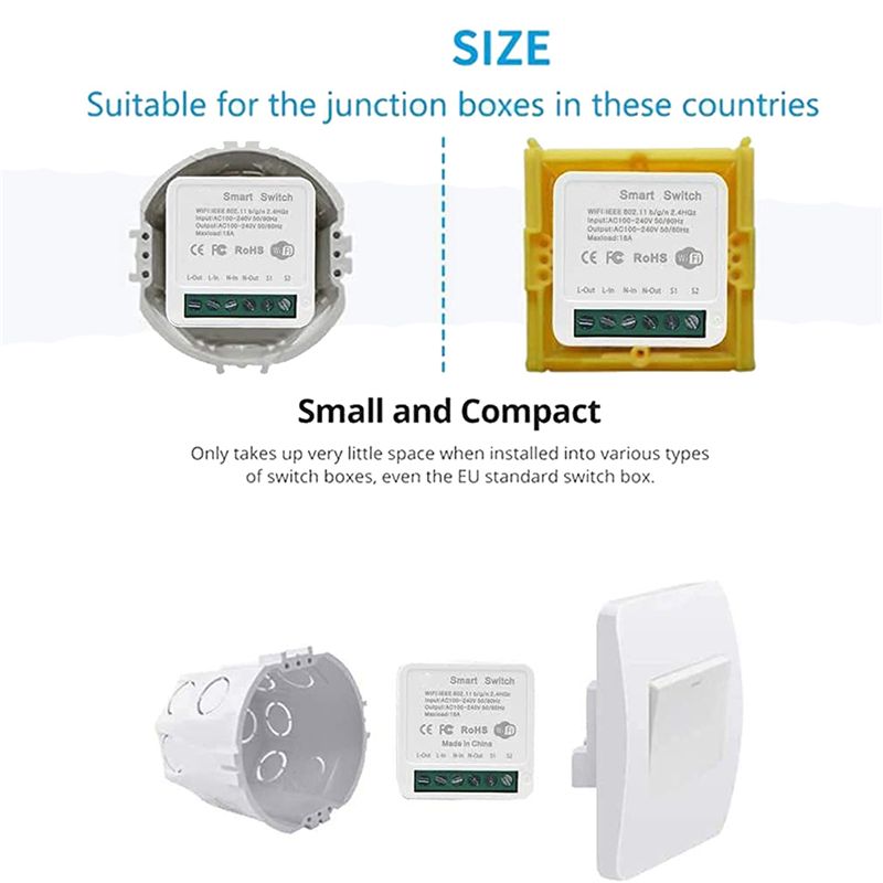 สวิตช์รีเลย์อัจฉริยะขนาดเล็ก 1 - Smart Light Switch Wifi บทวิจารณ์และราคา